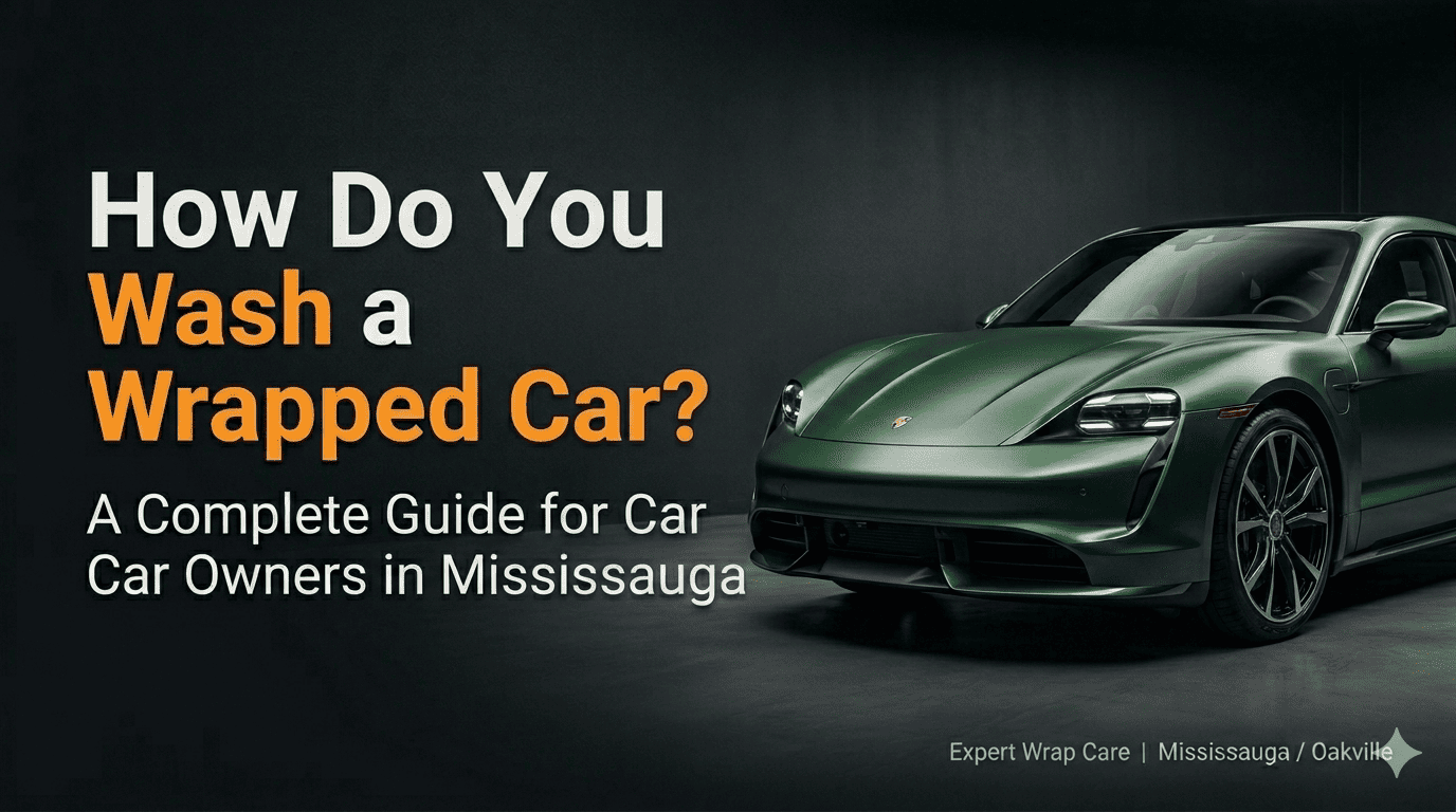 image including a title of how to wash a wrapped car