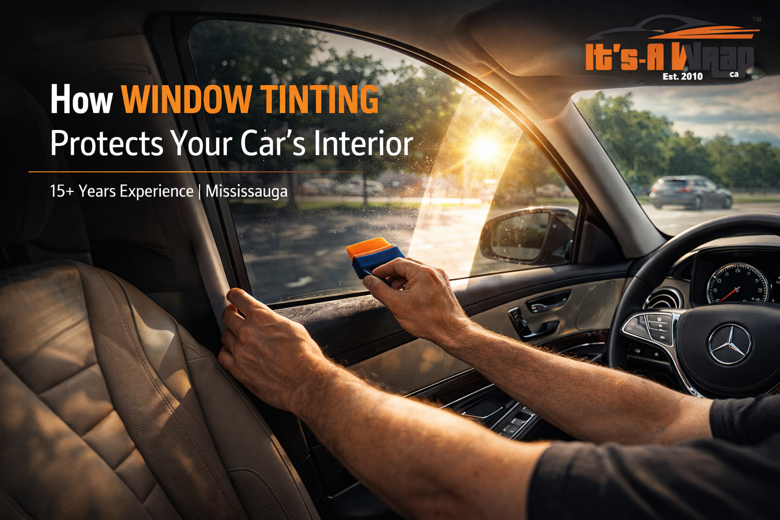 blog image titled how window tinting protects your car's interior