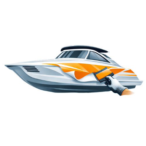 photo of a boat wrap illustration for icon