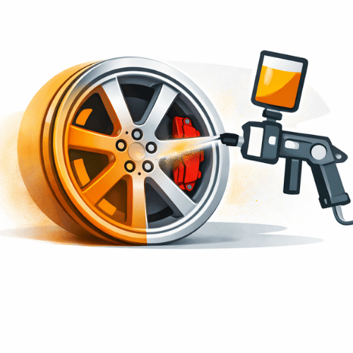 photo of powder coating on rims