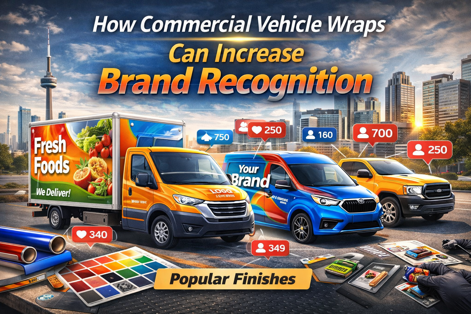 image portraying commercial cars and benefit of brand recognition