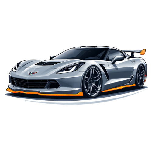 photo of body kit on corvette illustration for icon