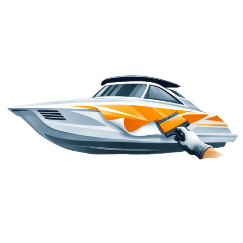 photo of a boat wrap illustration for icon