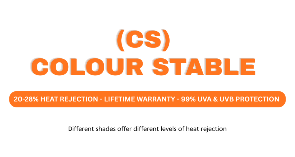 picture elustrating carbon - colour stable tint. up to 20-28% heat rejection