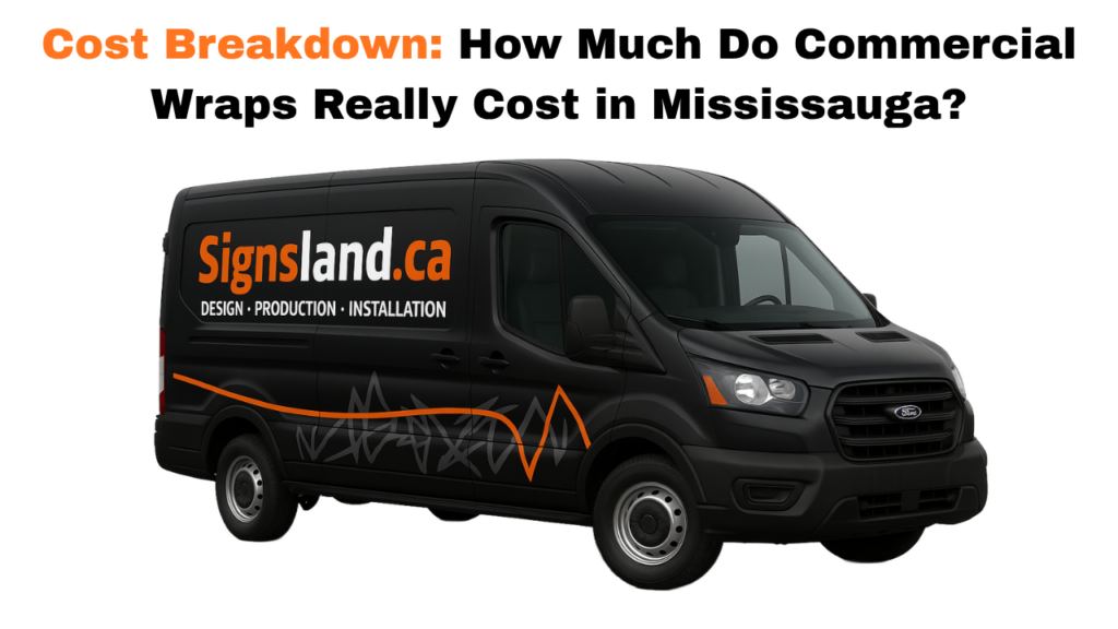 image of a van with text about cost breakdown of commercial wraps