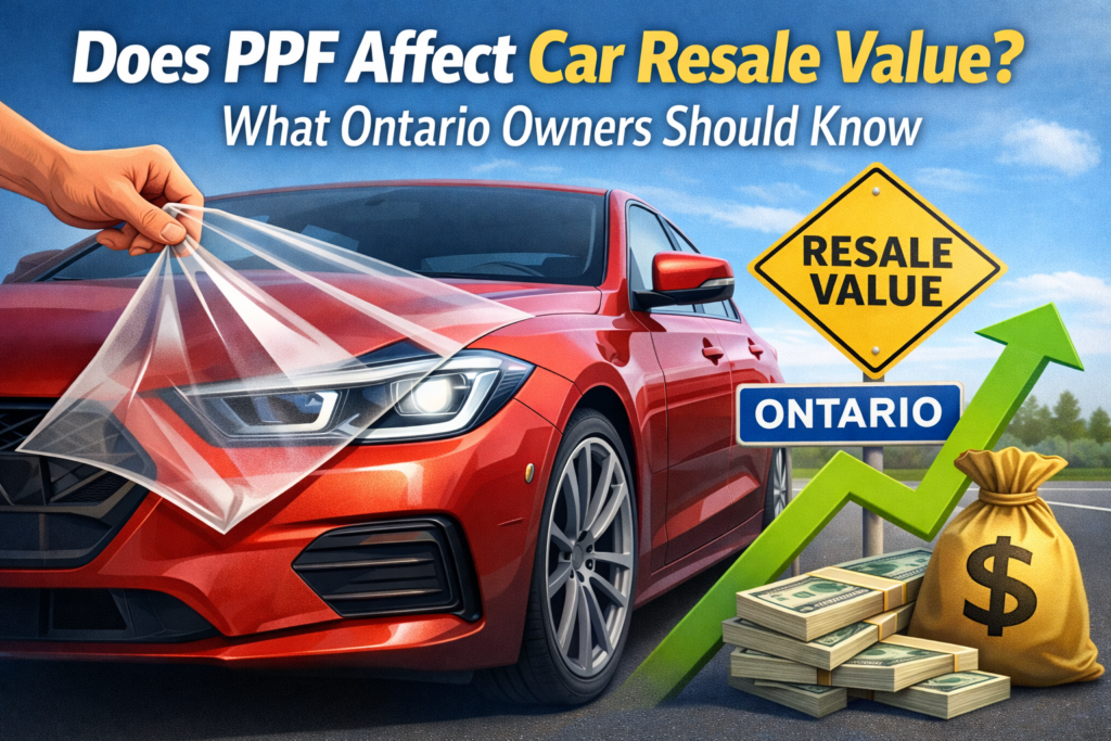 picture illustrating a photo of a car having ppf applied on it 