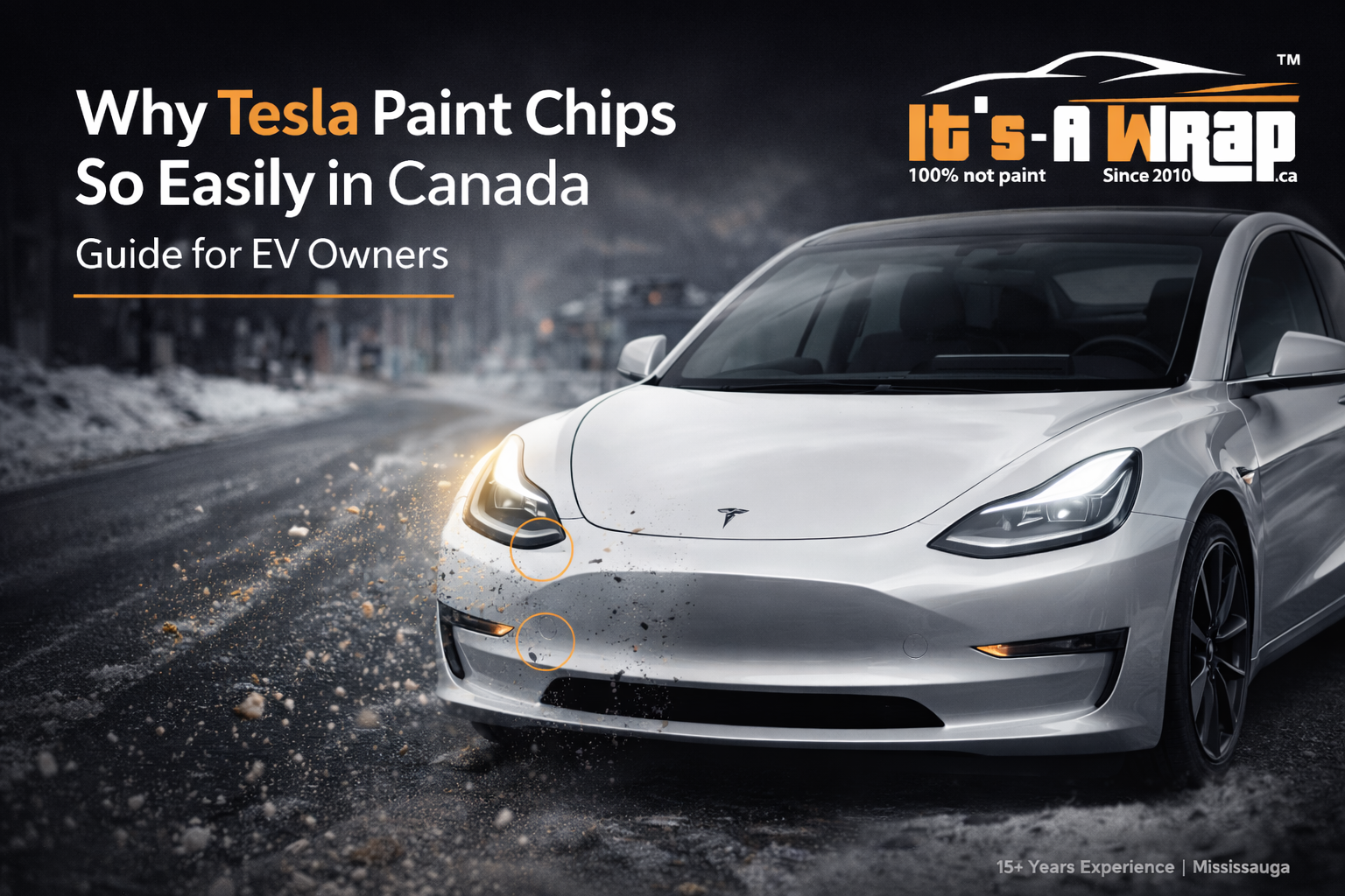 image of tesla titled why tesla paint chips easily
