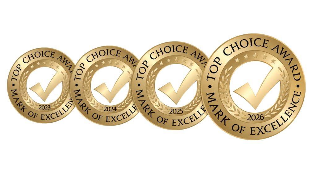 Image illustrating badges of top choice awards for the best wrap company in mississauga