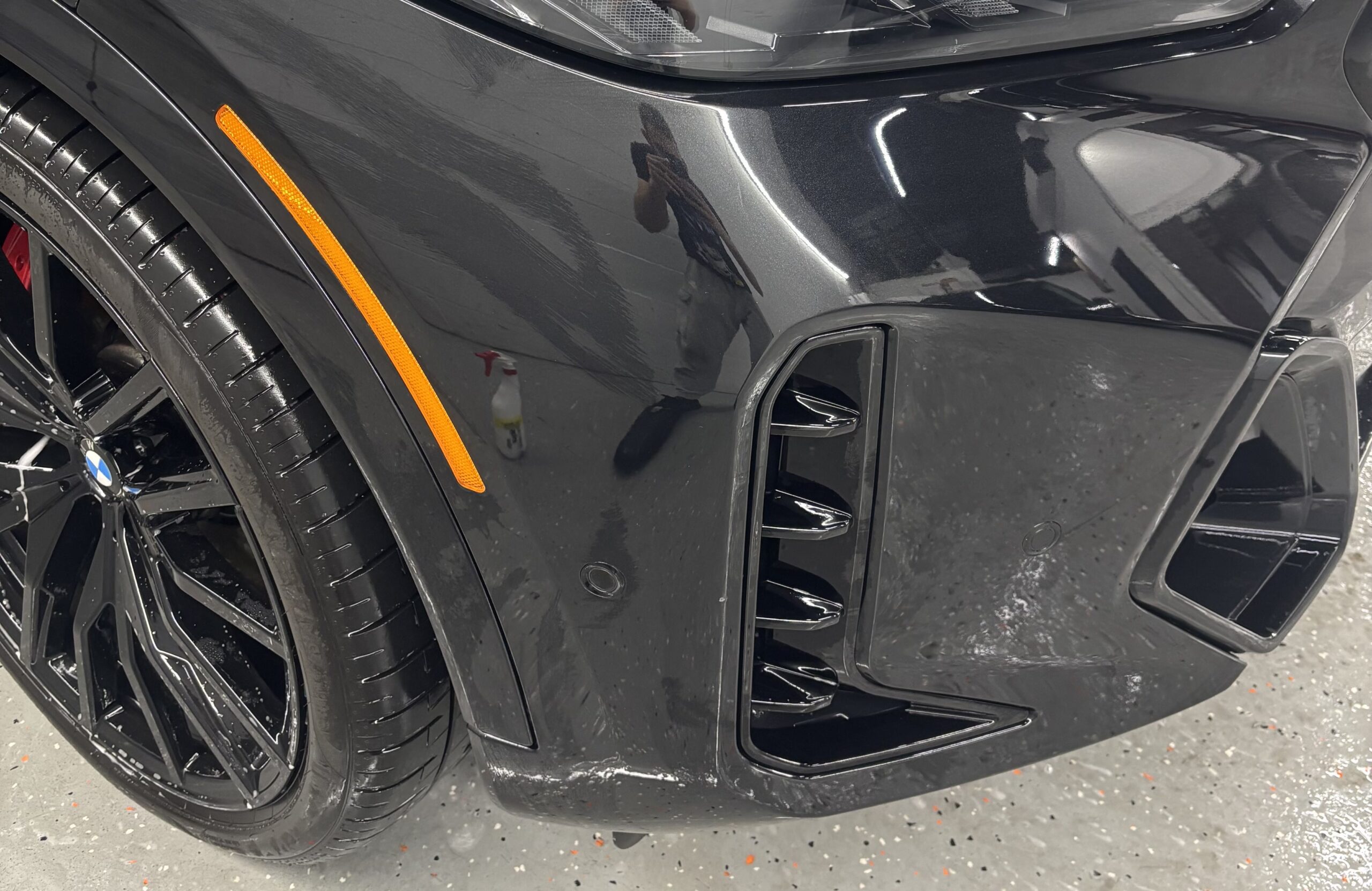 Photo after removing Damaged PPF on BMW bumper